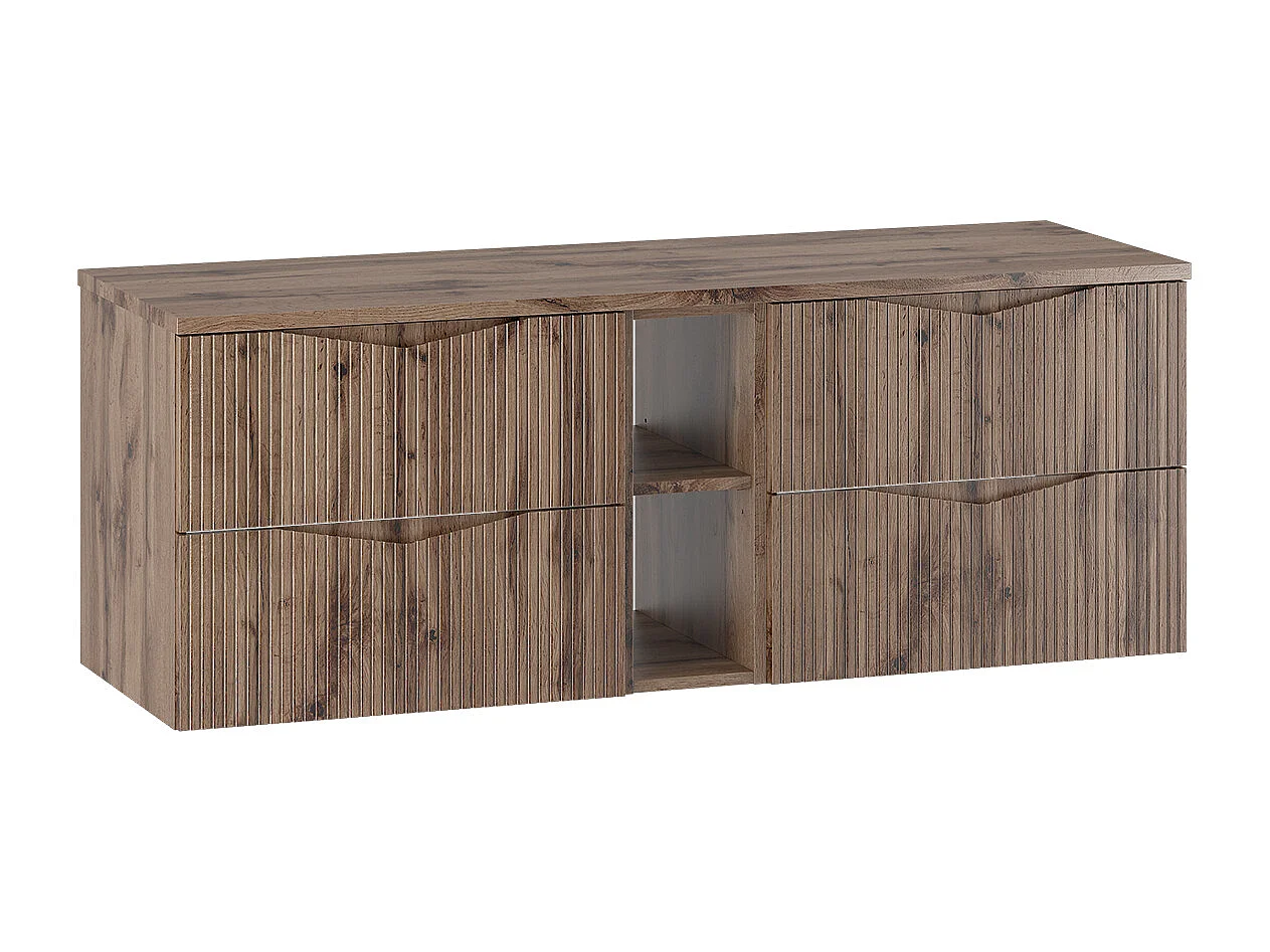 Meuble sous-vasque 140cm 2 niches plan de toilette Tao Bois