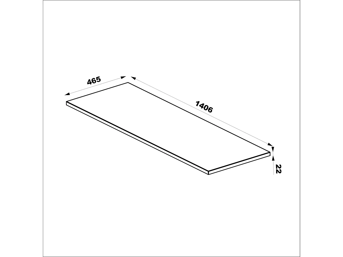 Meuble sous-vasque 140cm 2 niches plan de toilette Tao Bois