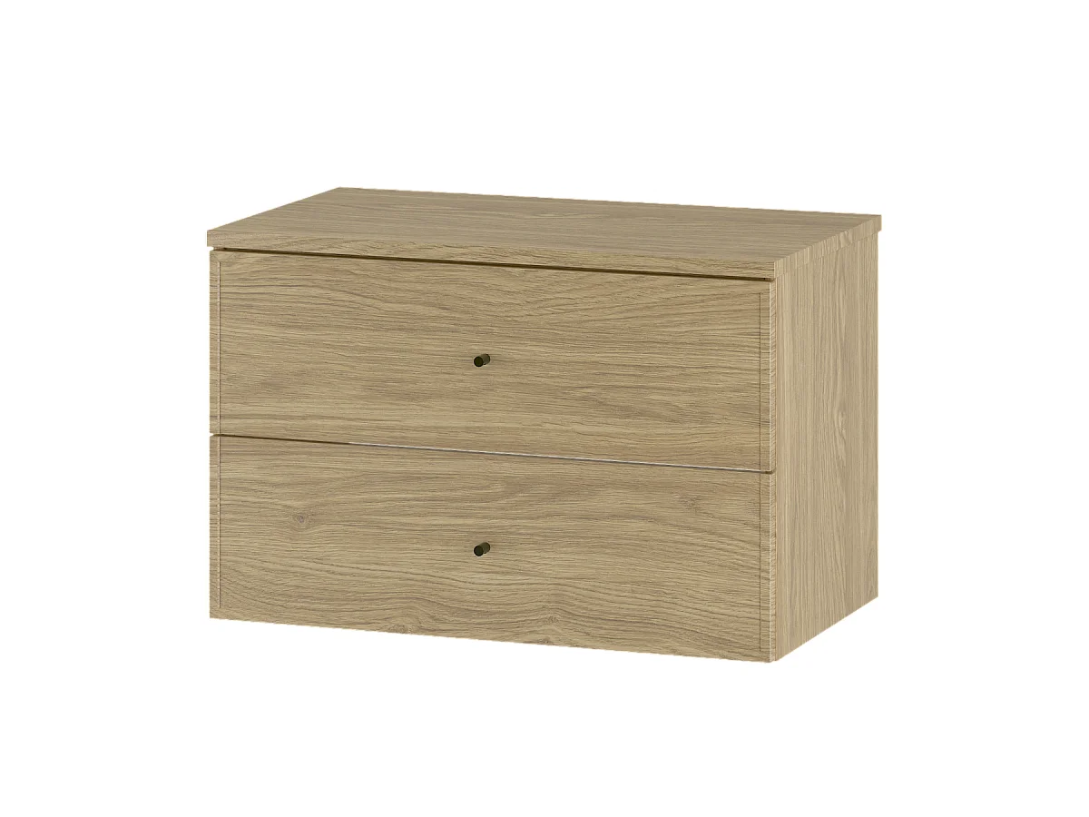 Ensemble pour salle de bain 80 cm Armoire avec plateau Chêne huilé Marco