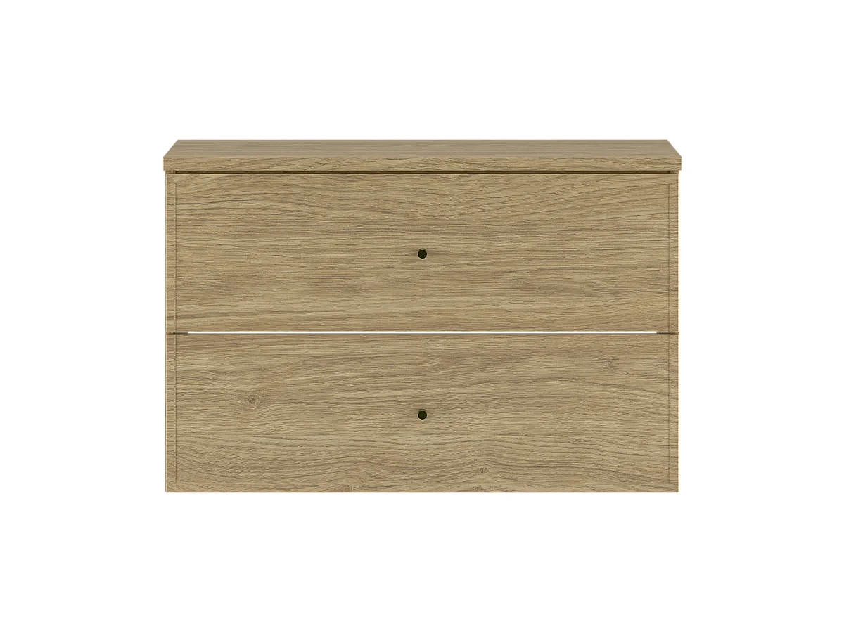 Ensemble pour salle de bain 80 cm Armoire avec plateau Chêne huilé Marco