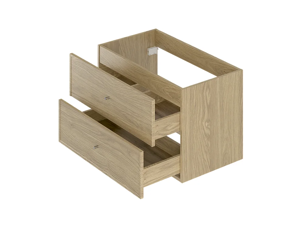 Ensemble pour salle de bain 80 cm Armoire avec plateau Chêne huilé Marco