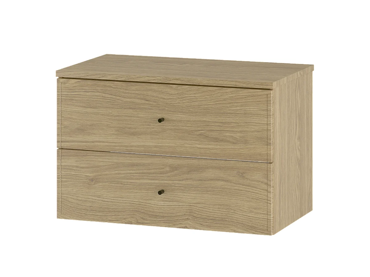 Ensemble pour salle de bain 80 cm Armoire avec plateau Chêne huilé Marco