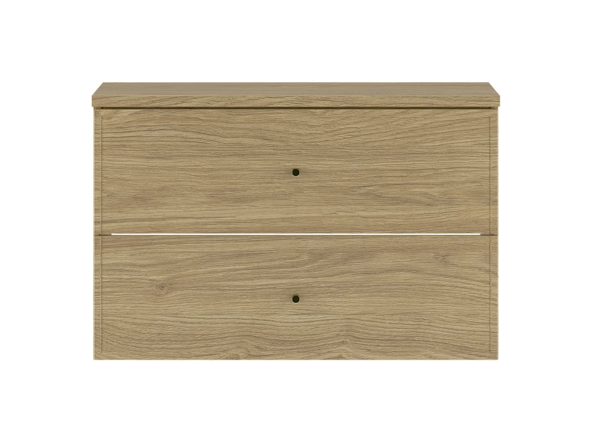 Ensemble pour salle de bain 80 cm Armoire avec plateau Chêne huilé Marco