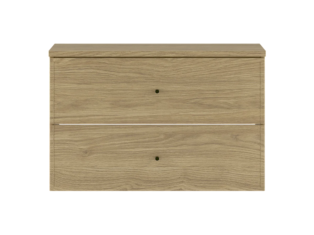 Ensemble pour salle de bain 80 cm Armoire avec plateau Chêne huilé Marco