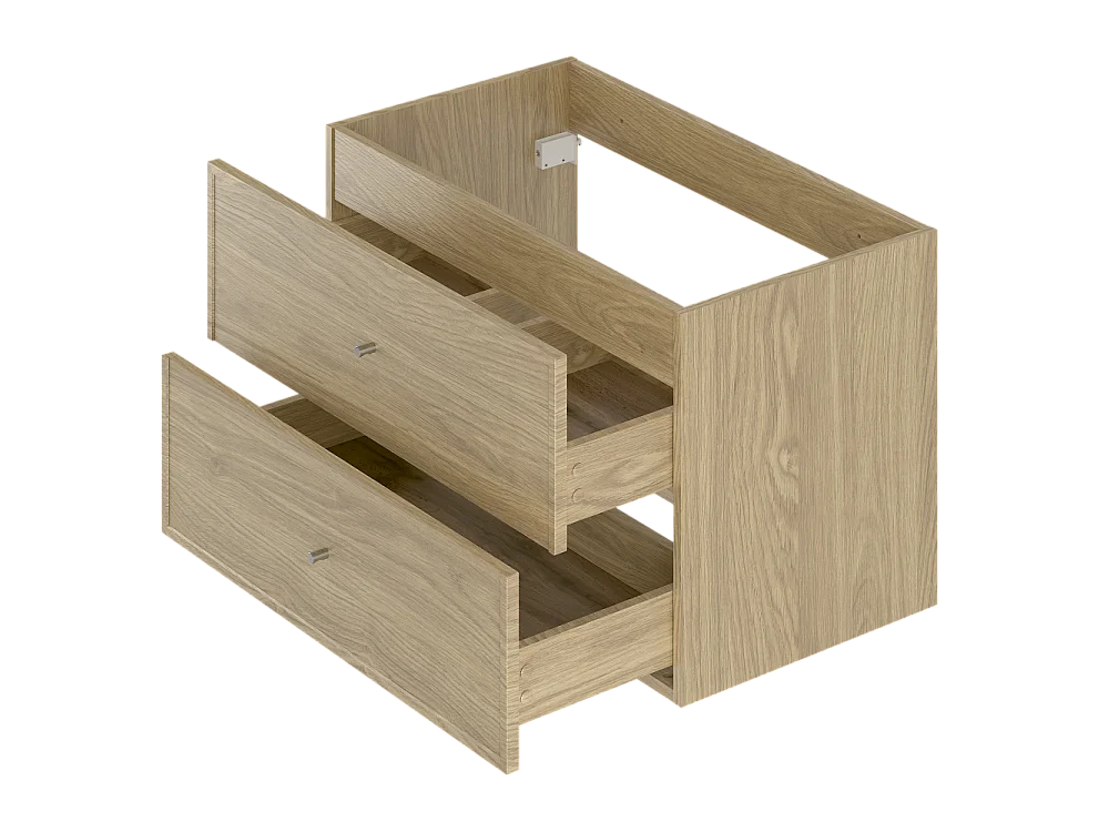 Ensemble pour salle de bain 80 cm Armoire avec plateau Chêne huilé Marco