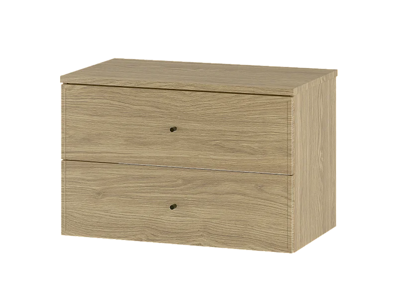 Ensemble pour salle de bain 80 cm Armoire avec plateau Chêne huilé Marco