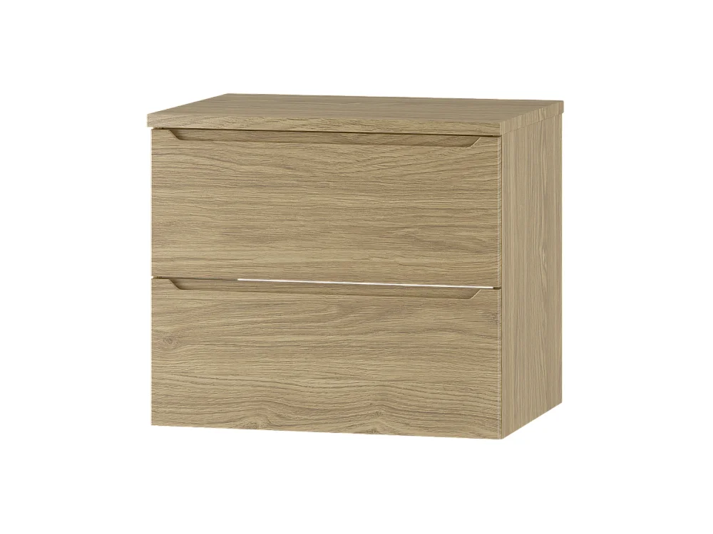 Ensemble pour salle de bain 60 cm Armoire avec plateau Chêne huilé Etna