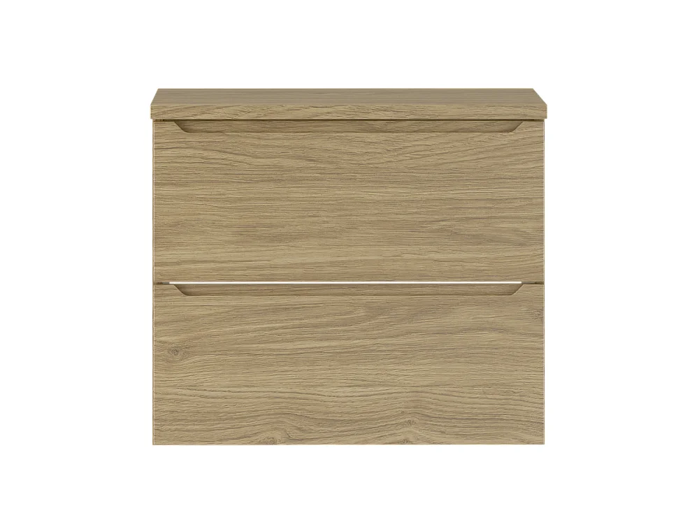 Ensemble pour salle de bain 60 cm Armoire avec plateau Chêne huilé Etna