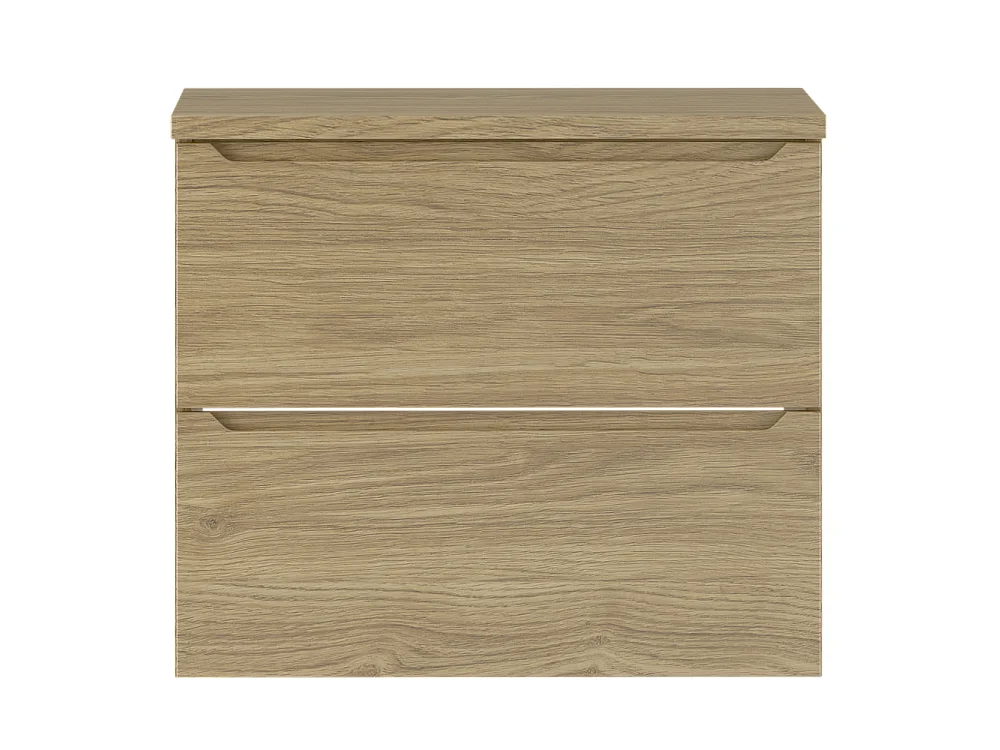 Badezimmer-Set 60 cm Schrank mit Arbeitsplatte Eiche geölt Etna