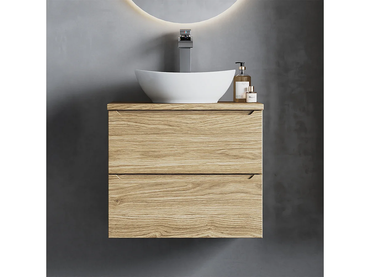 Meuble sous-vasque 60cm plan de toilette Viggo Bois