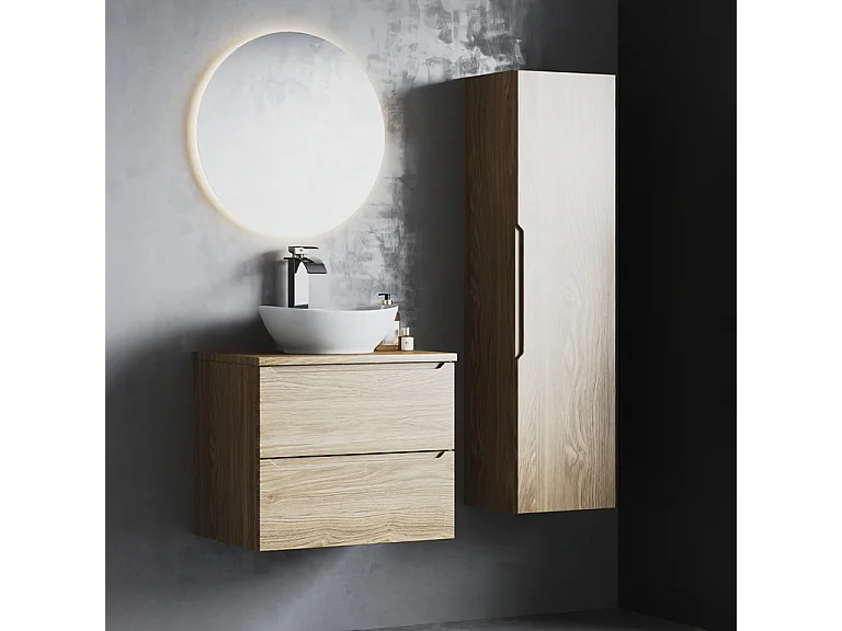 Meuble sous-vasque 60cm plan de toilette Viggo Bois