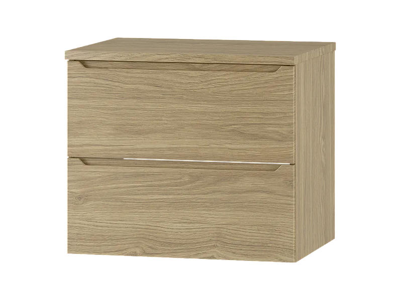 Ensemble pour salle de bain 60 cm Armoire avec plateau Chêne huilé Etna