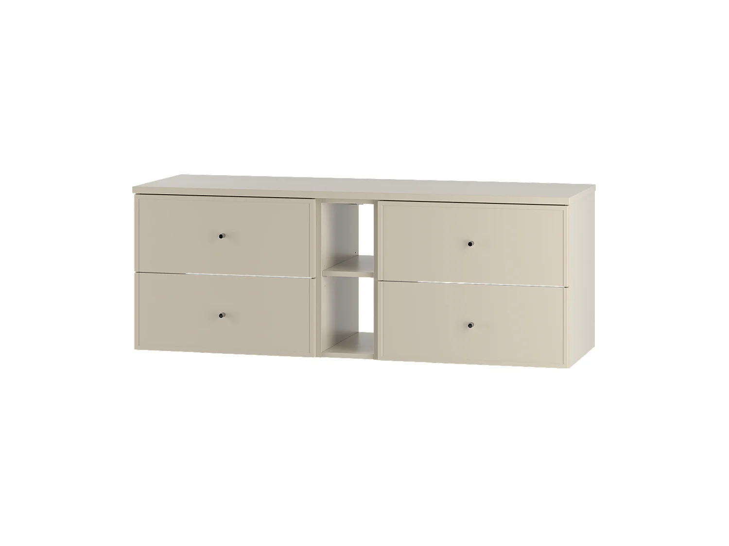 Ensemble de salle de bain en cachemire 140 cm Armoire Étagère Plan de travail Marco