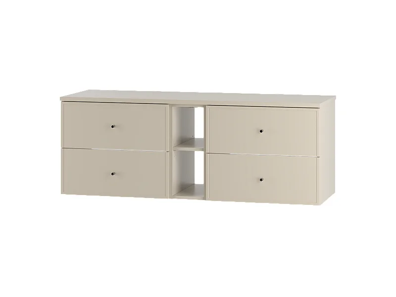 Ensemble de salle de bain en cachemire 140 cm Armoire Étagère Plan de travail Marco