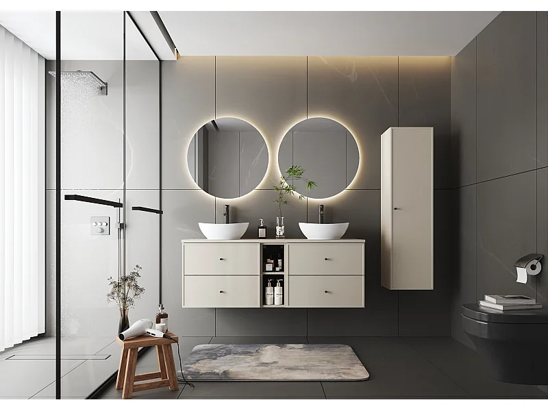 Kasjmier badkamerset 140 cm Kast Rek Marco