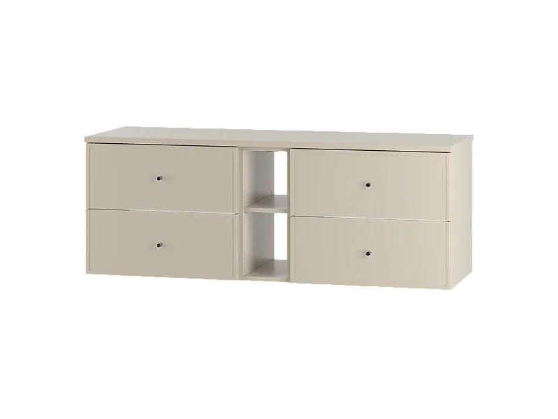 Ensemble de salle de bain en cachemire 140 cm Armoire Étagère Plan de travail Marco