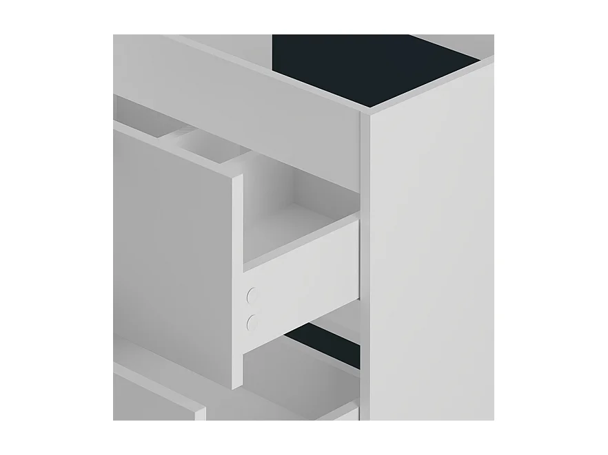 Ensemble de salle de bain blanc 120 cm Armoire avec plan de travail Pile