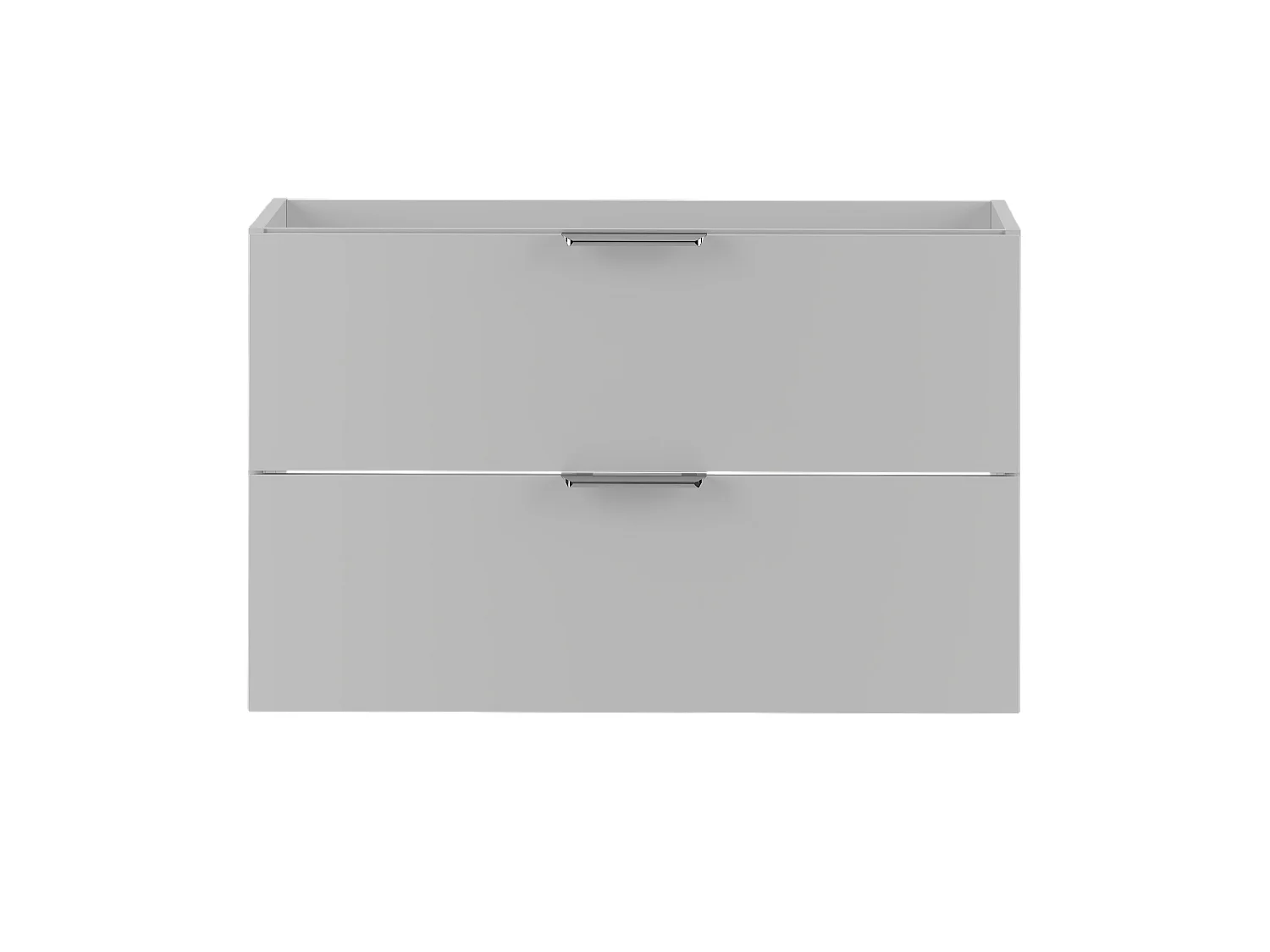 Witte wastafelkast 80 cm 2 lades Pile