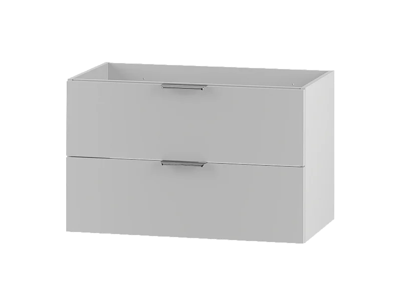 Armoire blanche sous lavabo 80 cm 2 tiroirs Pile