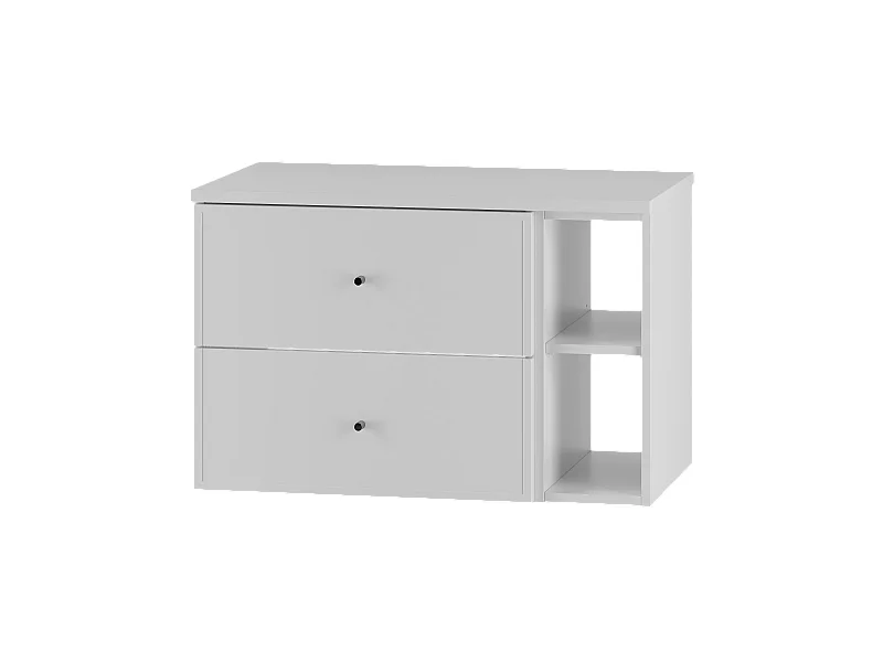 Weißes Badezimmer-Set 80 cm Schrank Regal Arbeitsplatte Marco