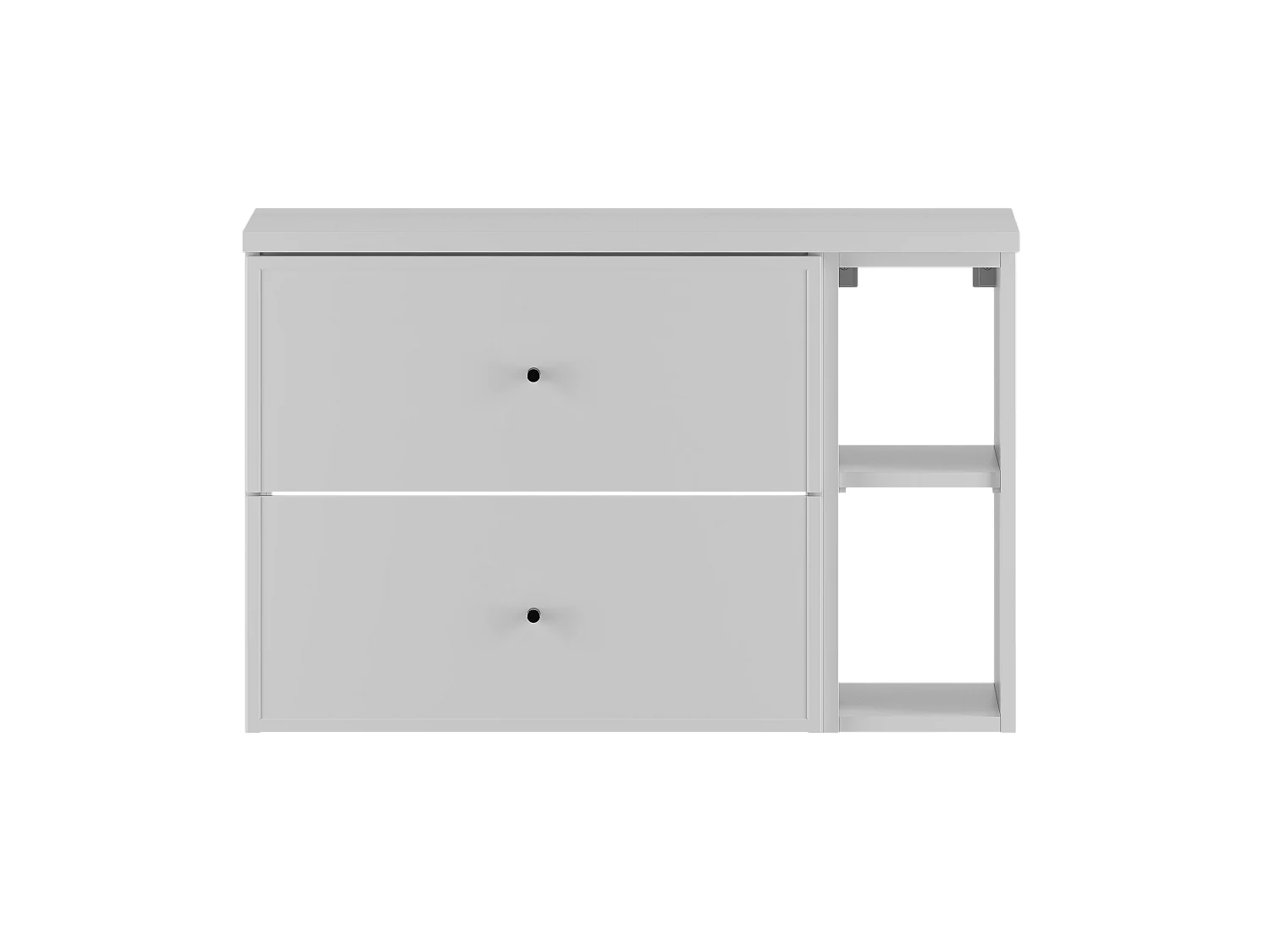 Ensemble blanc pour salle de bain 80 cm Armoire Étagère Plan de travail Marco