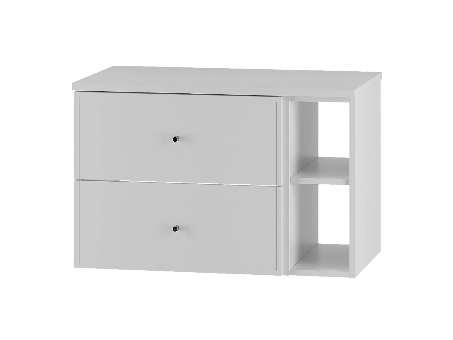 Ensemble blanc pour salle de bain 80 cm Armoire Étagère Plan de travail Marco