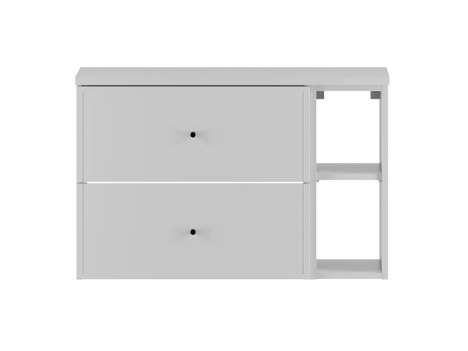 Ensemble blanc pour salle de bain 80 cm Armoire Étagère Plan de travail Marco