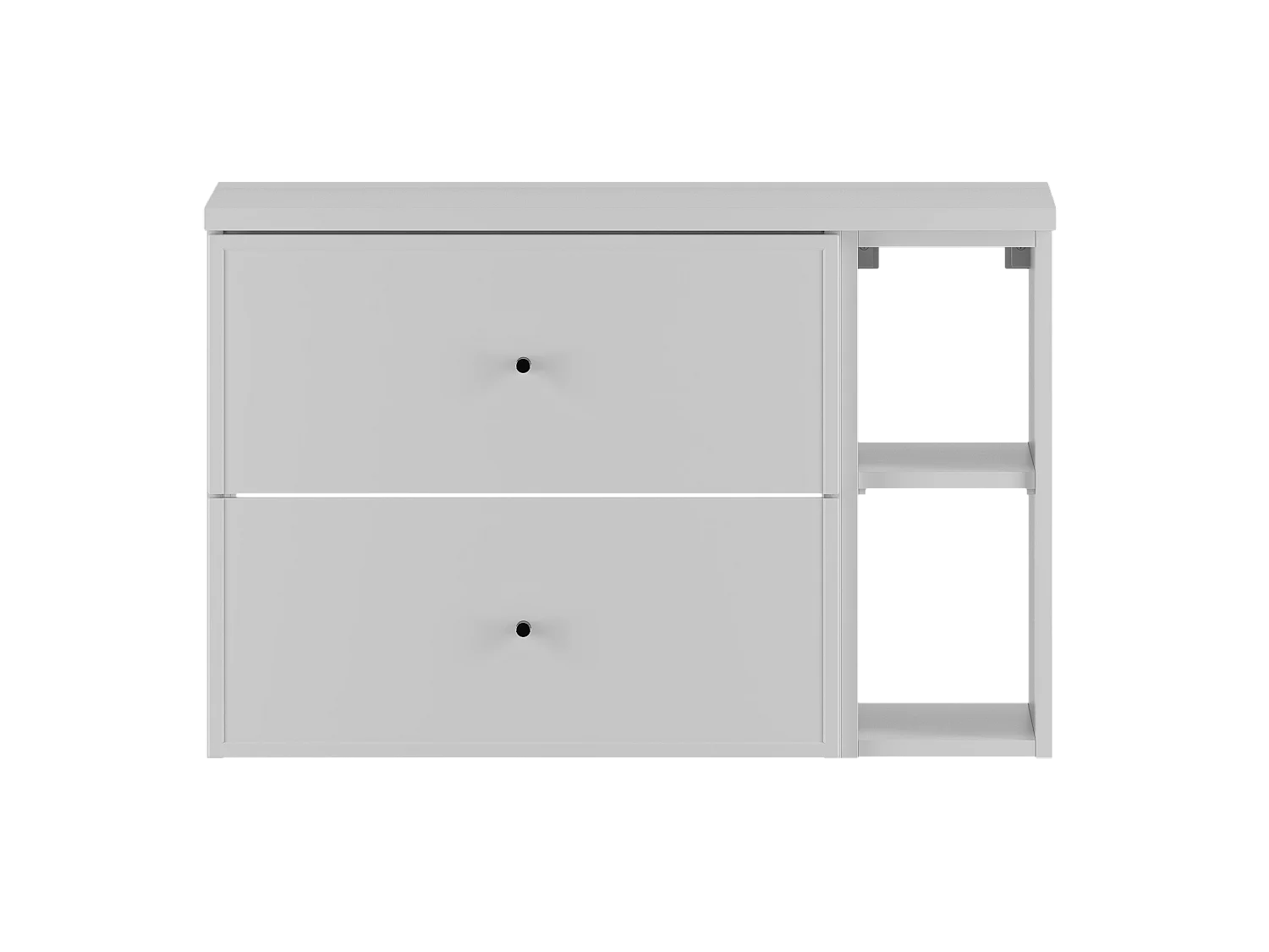 Ensemble blanc pour salle de bain 80 cm Armoire Étagère Plan de travail Marco