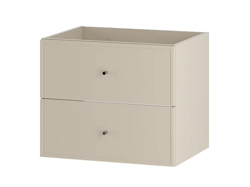 Meuble sous lavabo en cachemire 60 cm 2 tiroirs Marco