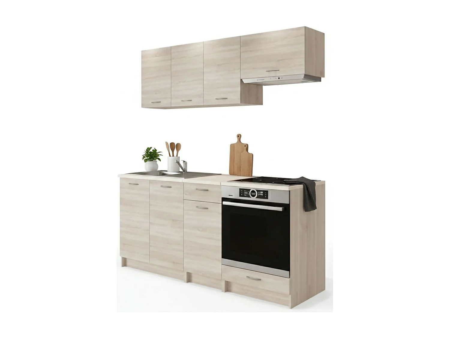 Cucina Completa Graciosa, un Cassetto, Marrone Rovere