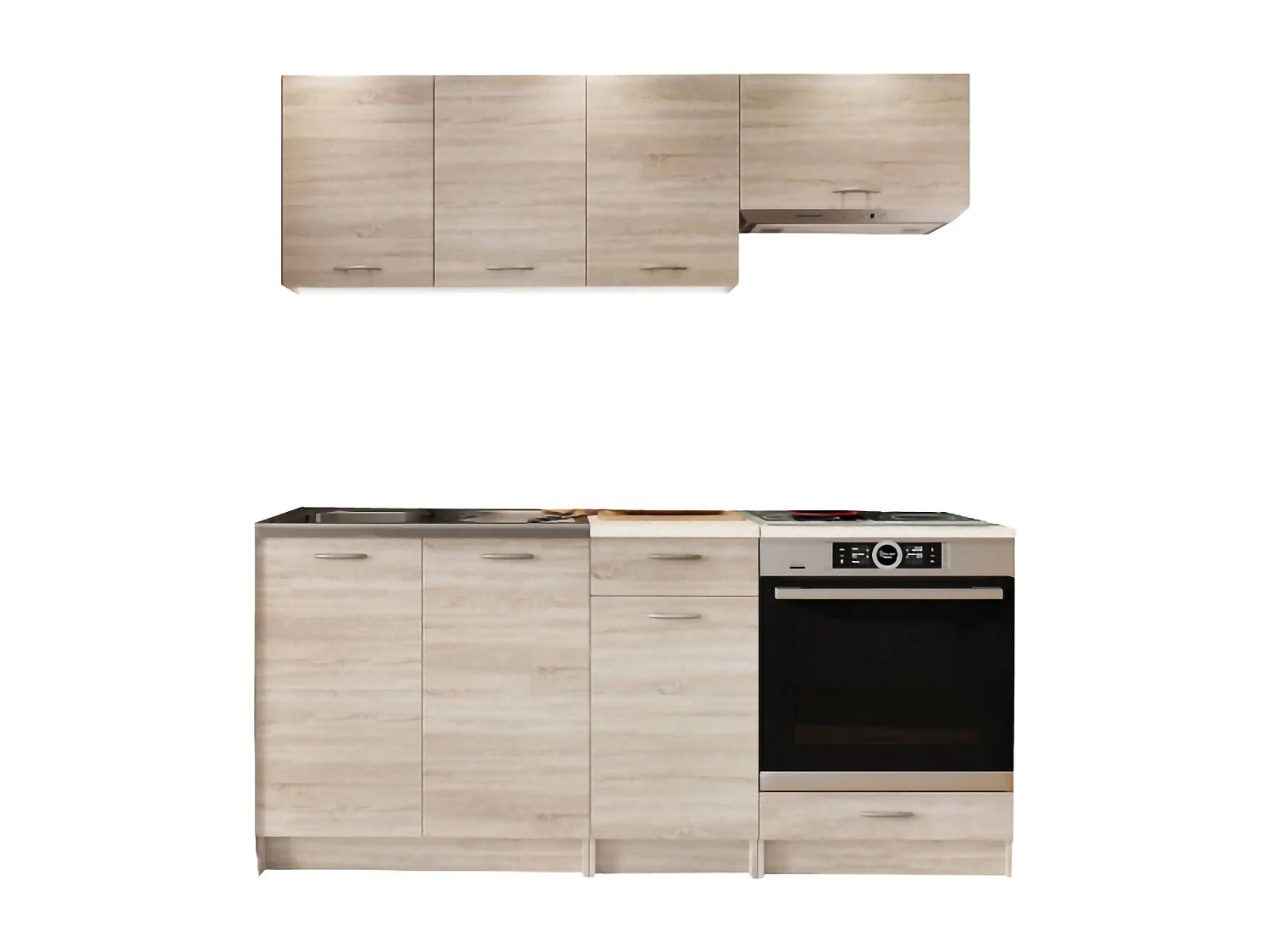 Cucina Completa Graciosa, un Cassetto, Marrone Rovere