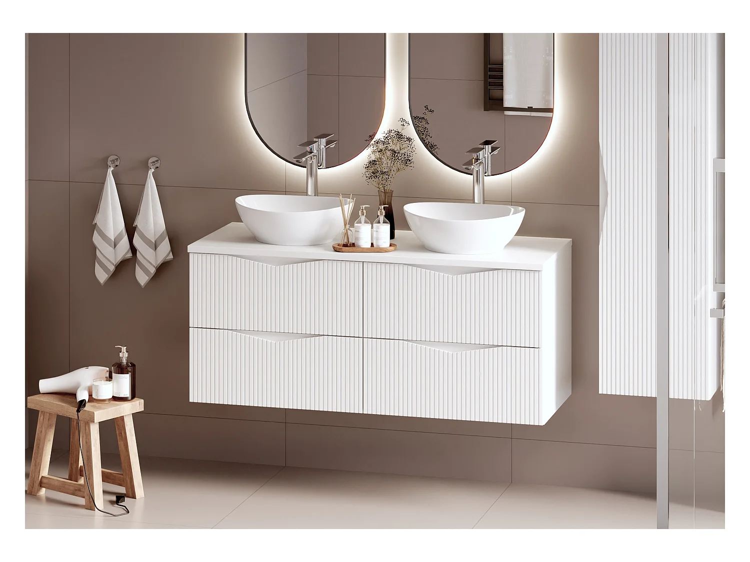 Meuble sous-vasque 80cm Tao Blanc