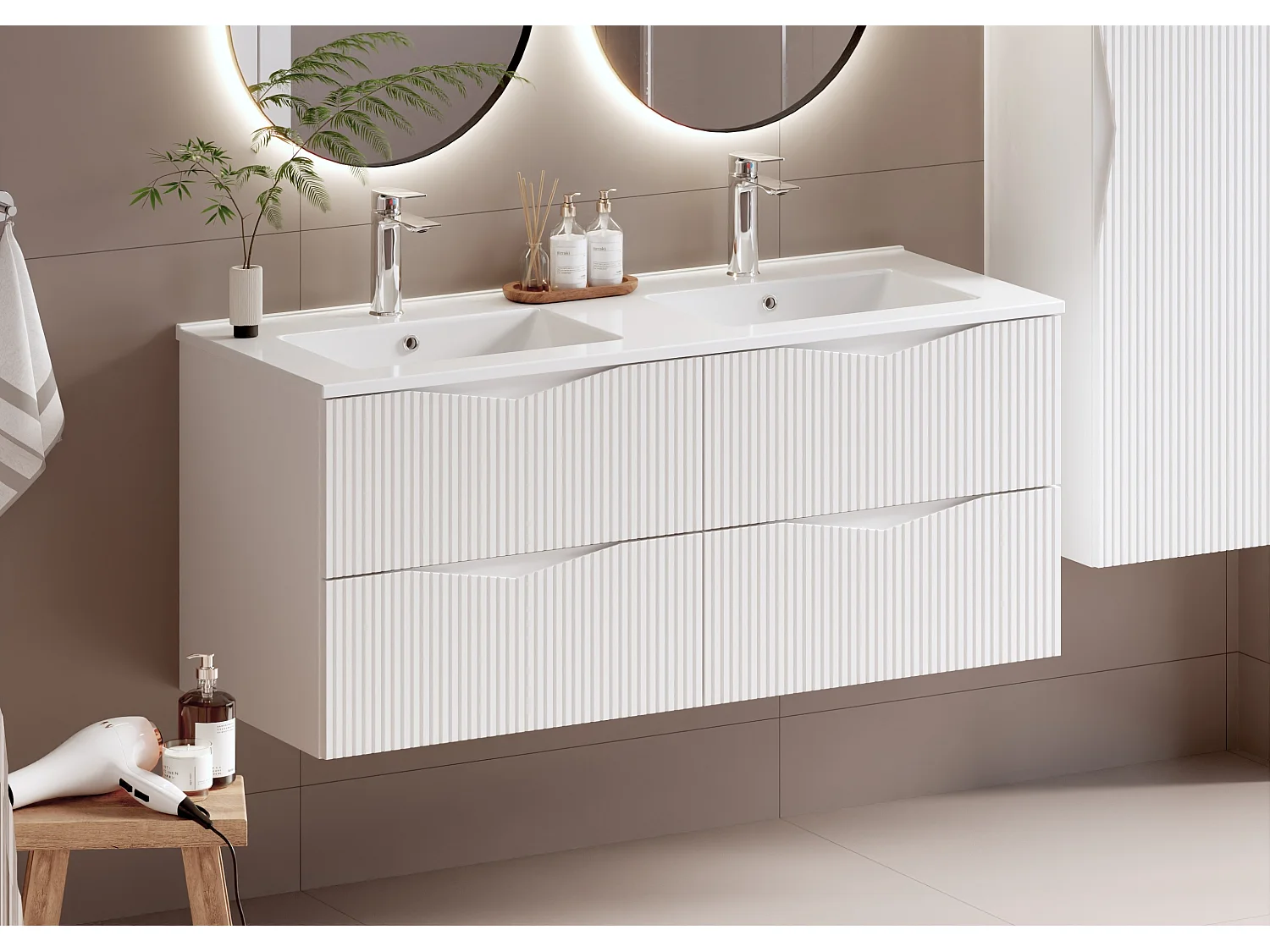 Meuble sous-vasque 80cm Tao Blanc