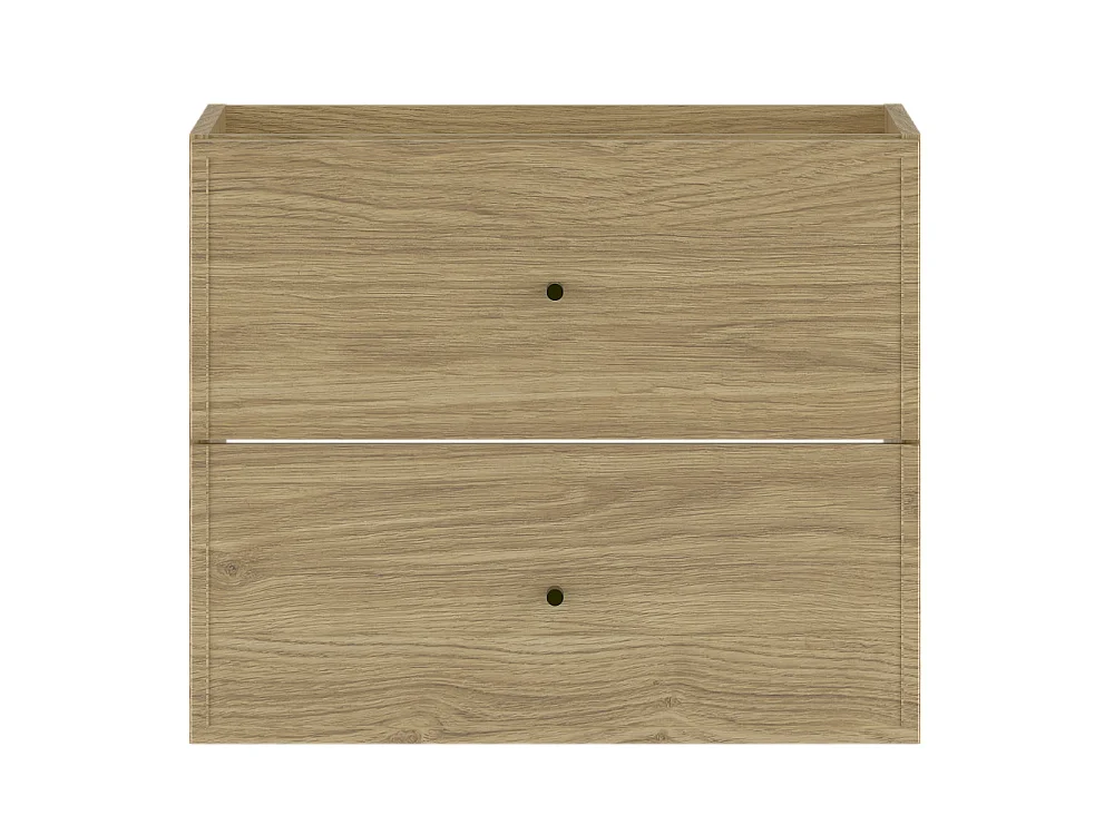 Meuble sous lavabo 60 cm 2 tiroirs Chêne huilé Marco