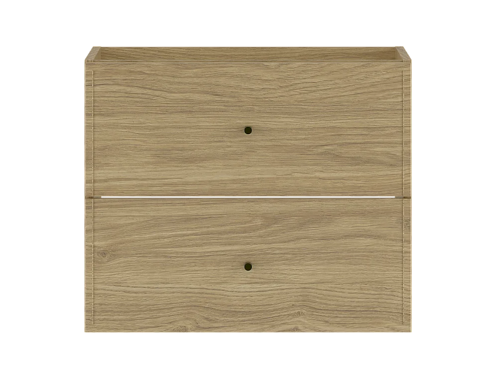 Meuble sous lavabo 60 cm 2 tiroirs Chêne huilé Marco