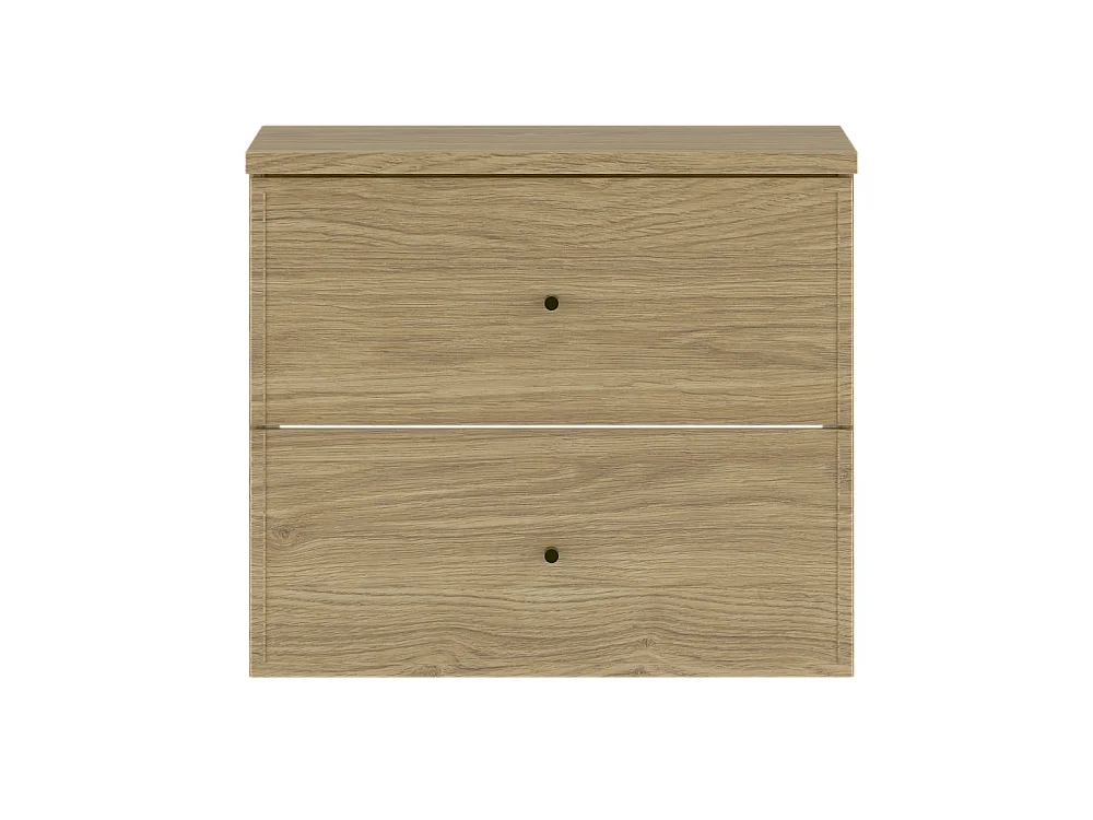 Ensemble pour salle de bain 60 cm Armoire avec plateau Chêne huilé Marco