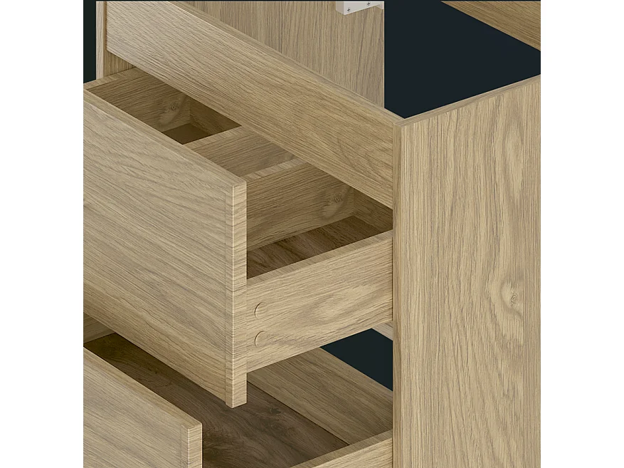 Ensemble pour salle de bain 60 cm Armoire avec plateau Chêne huilé Marco