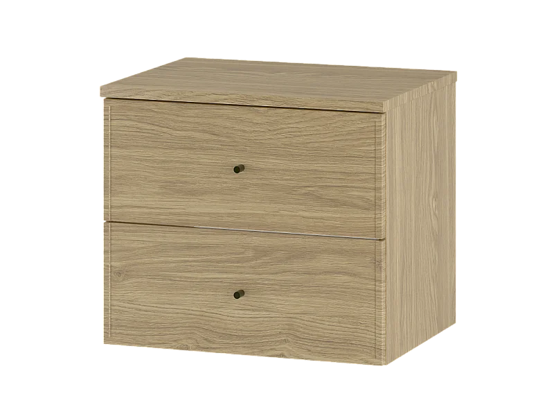 Ensemble pour salle de bain 60 cm Armoire avec plateau Chêne huilé Marco