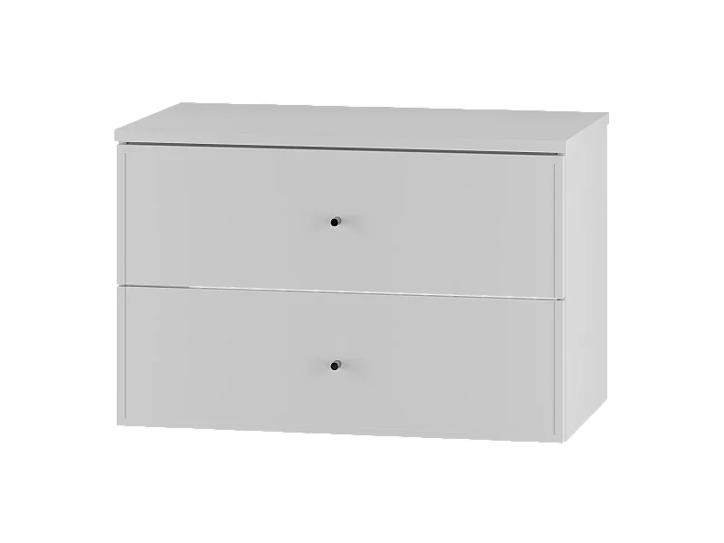 Weißes Badezimmer-Set 80 cm Schrank mit Arbeitsplatte Marco
