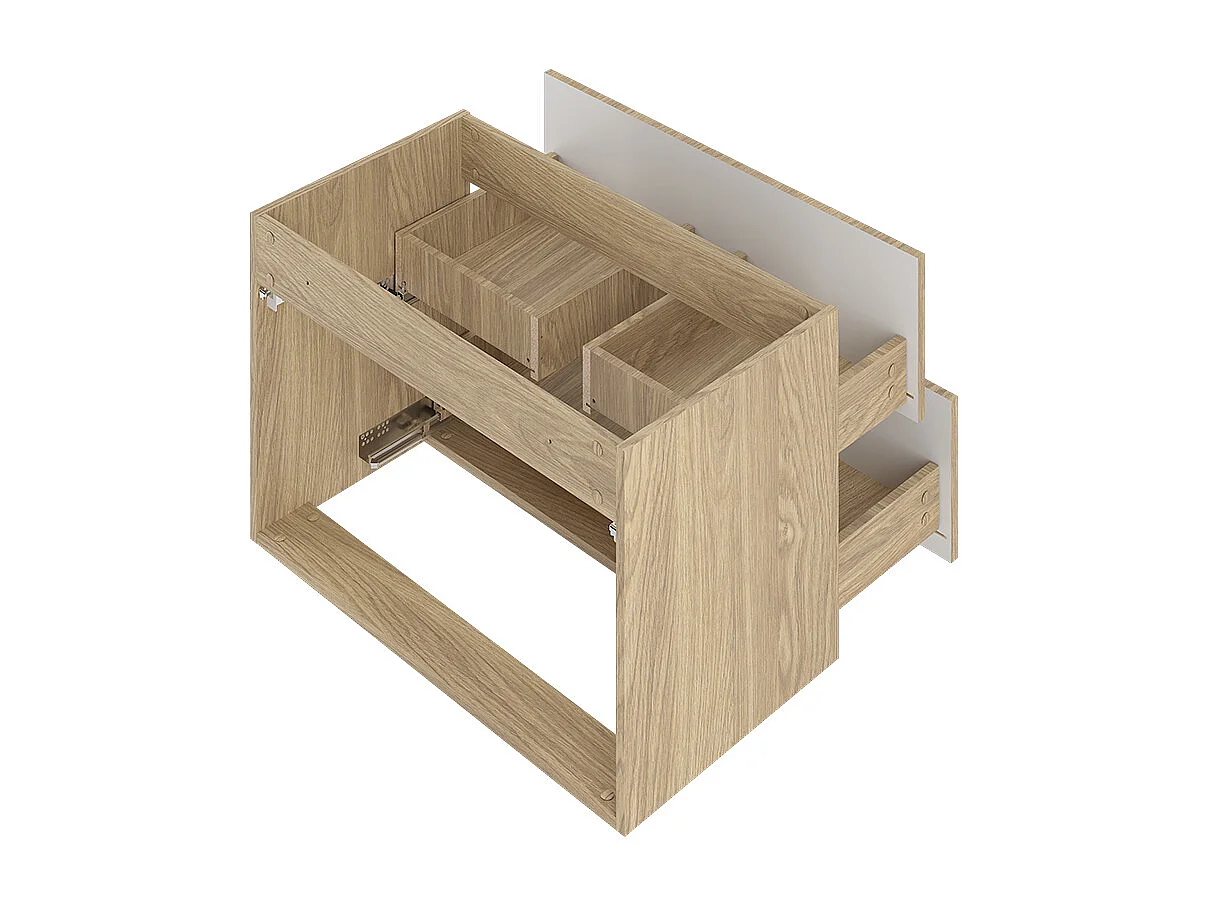 Meuble sous-vasque 80cm plan de toilette Viggo Bois