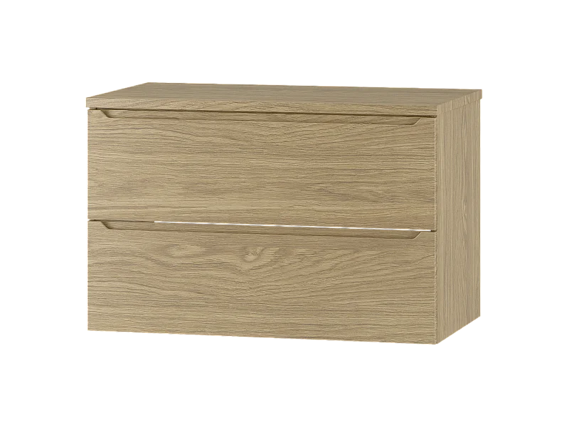 Badkamerset 80 cm Kast met blad Eiken geolied Etna