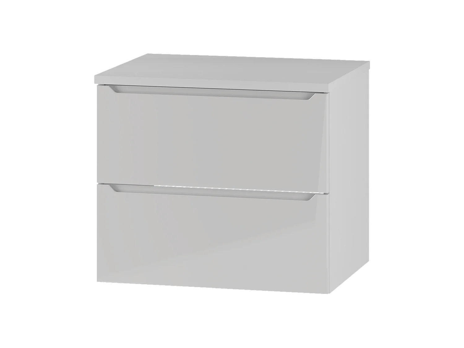 Weißes Badezimmer-Set 60 cm Schrank mit Arbeitsplatte Etna