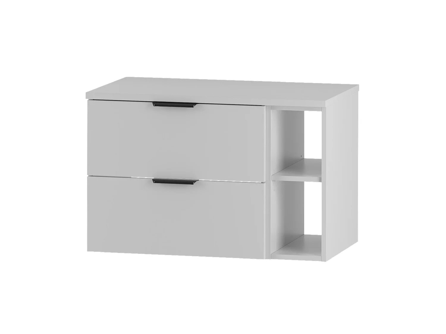 Ensemble blanc pour salle de bain 80 cm Armoire Étagère Plan de travail Pile