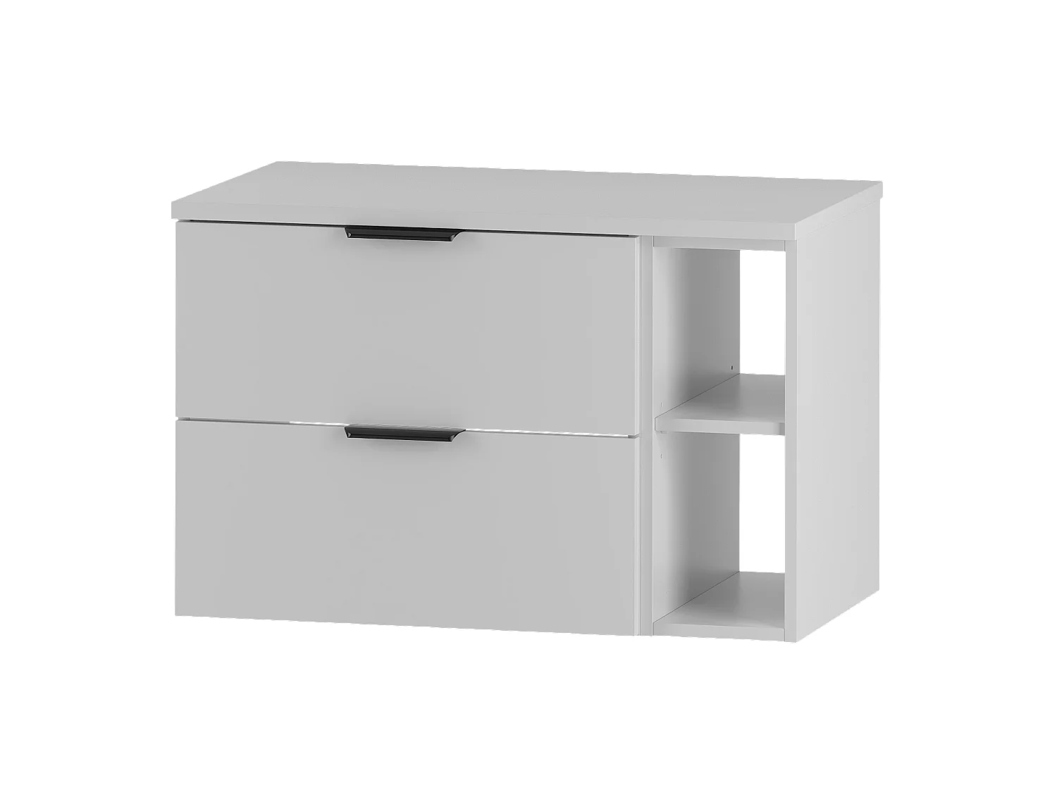 Ensemble blanc pour salle de bain 80 cm Armoire Étagère Plan de travail Pile