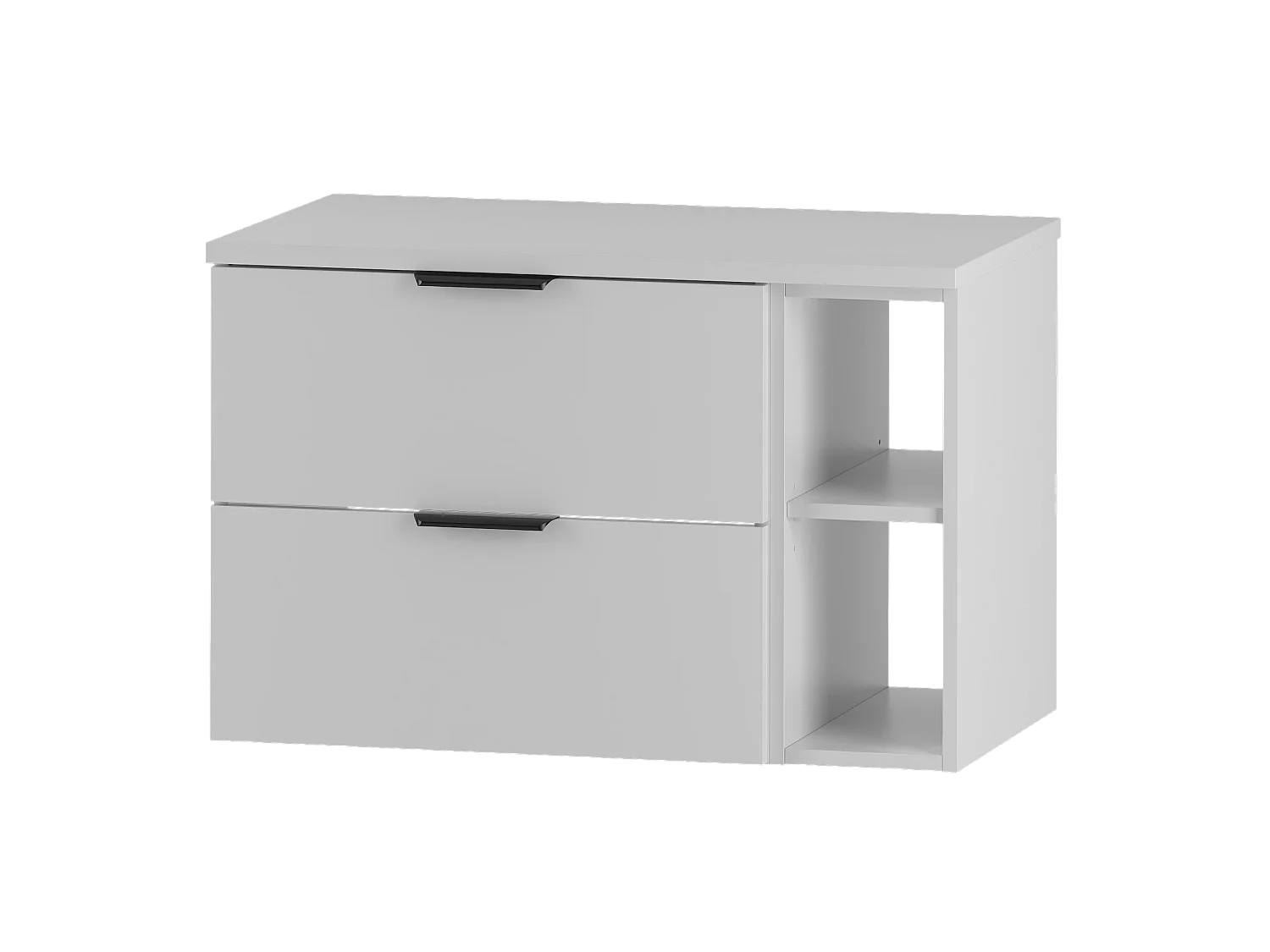 Ensemble blanc pour salle de bain 80 cm Armoire Étagère Plan de travail Pile