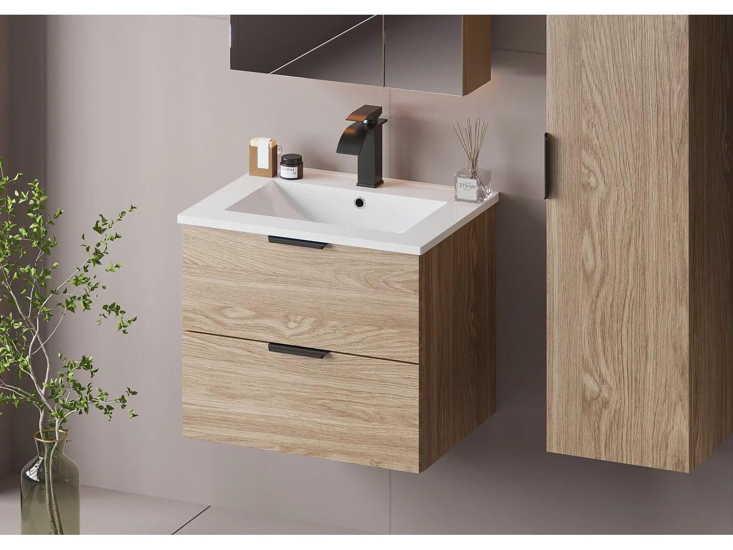 Meuble sous-vasque 60cm Astrid Bois