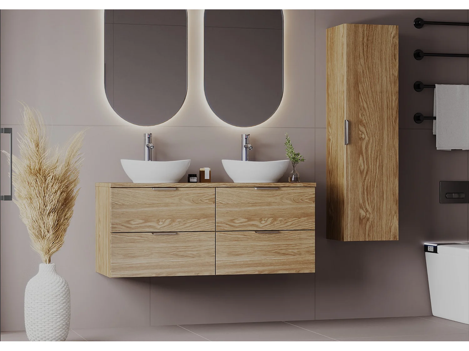 Meuble sous-vasque 60cm Astrid Bois