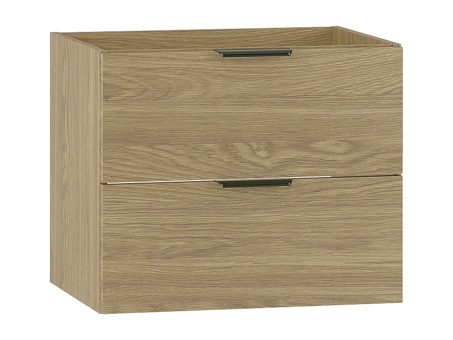 Underskåp till handfat, 60 cm, 2 lådor, oljad ek, Pile