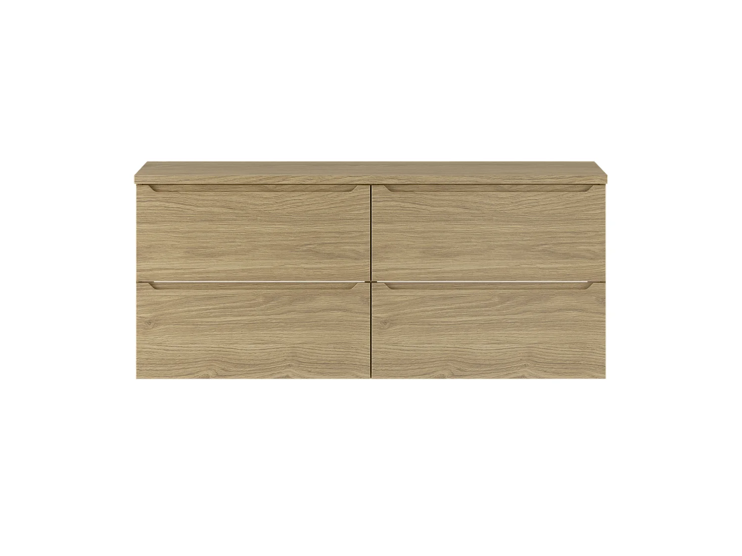 Ensemble pour salle de bain 120 cm Armoire avec plateau Chêne huilé Etna