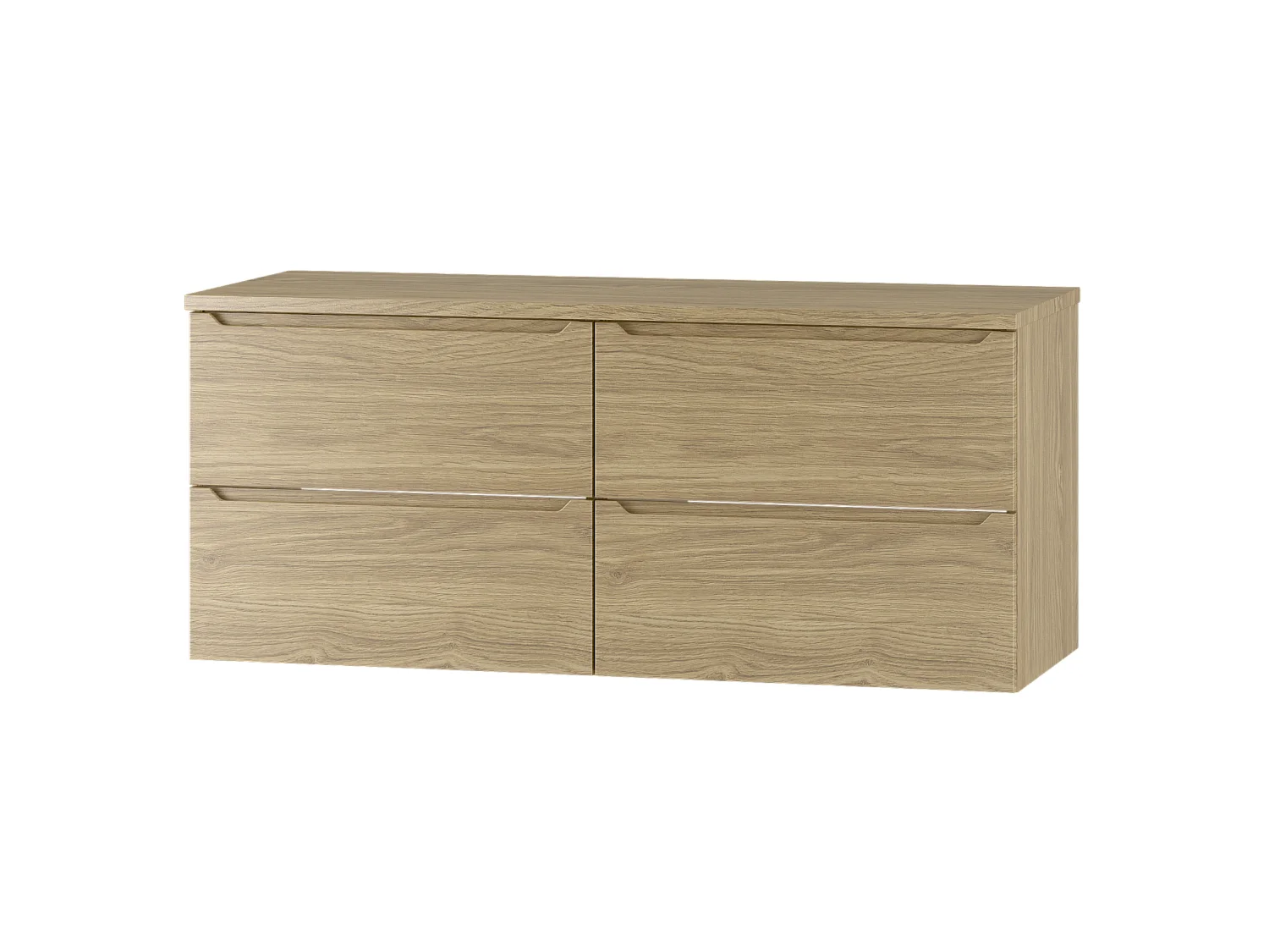 Ensemble pour salle de bain 120 cm Armoire avec plateau Chêne huilé Etna